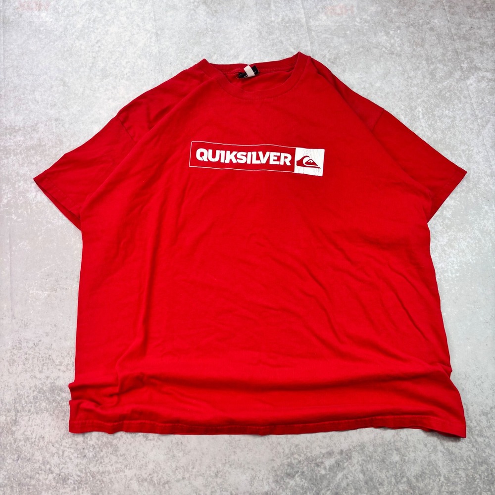 Quiksilver Graphic T-Shirt Red Men's XL Surf Skate Style